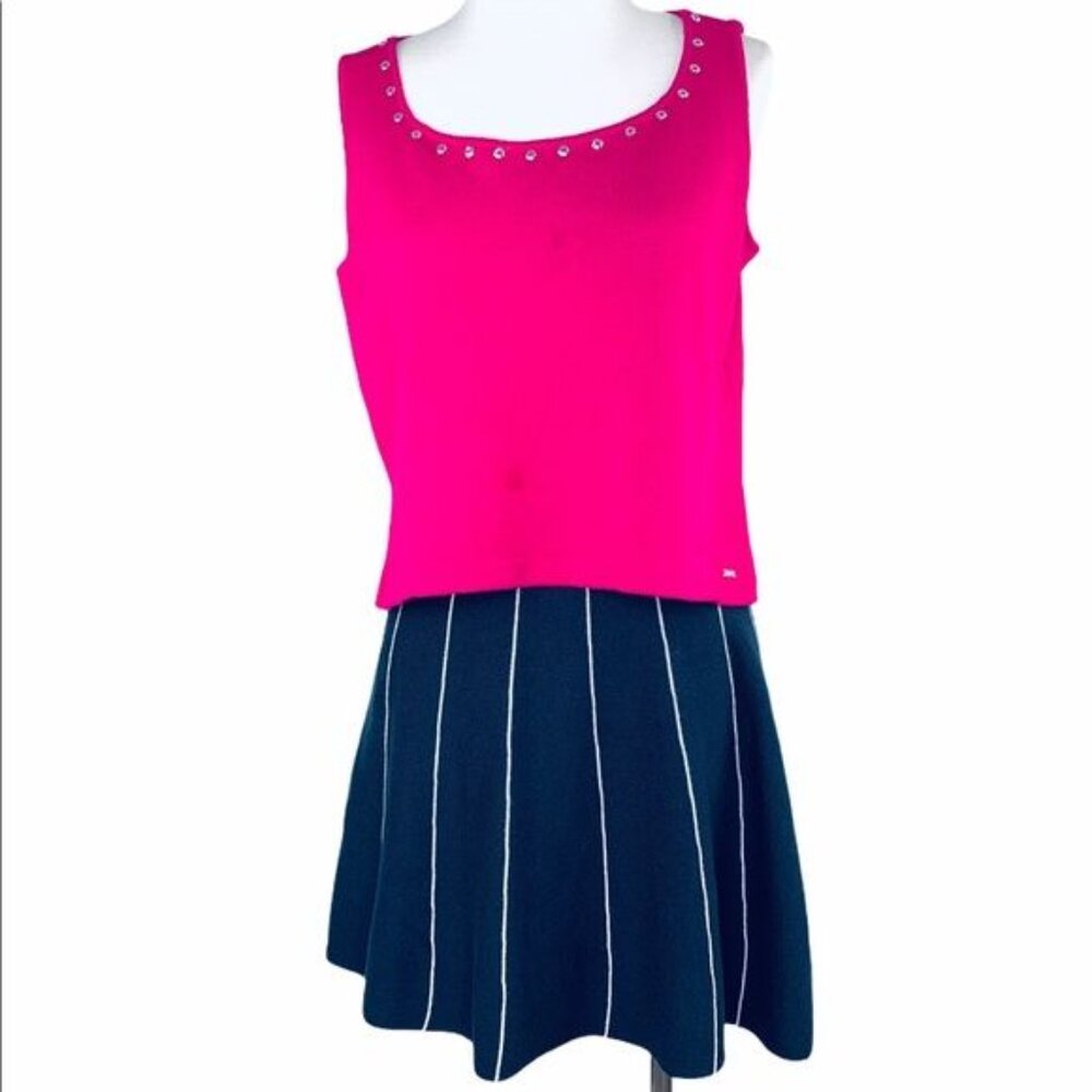 Harajuku Lolita Mini Skirt Knit A-line Skater Knit Japanese Designer Size S
